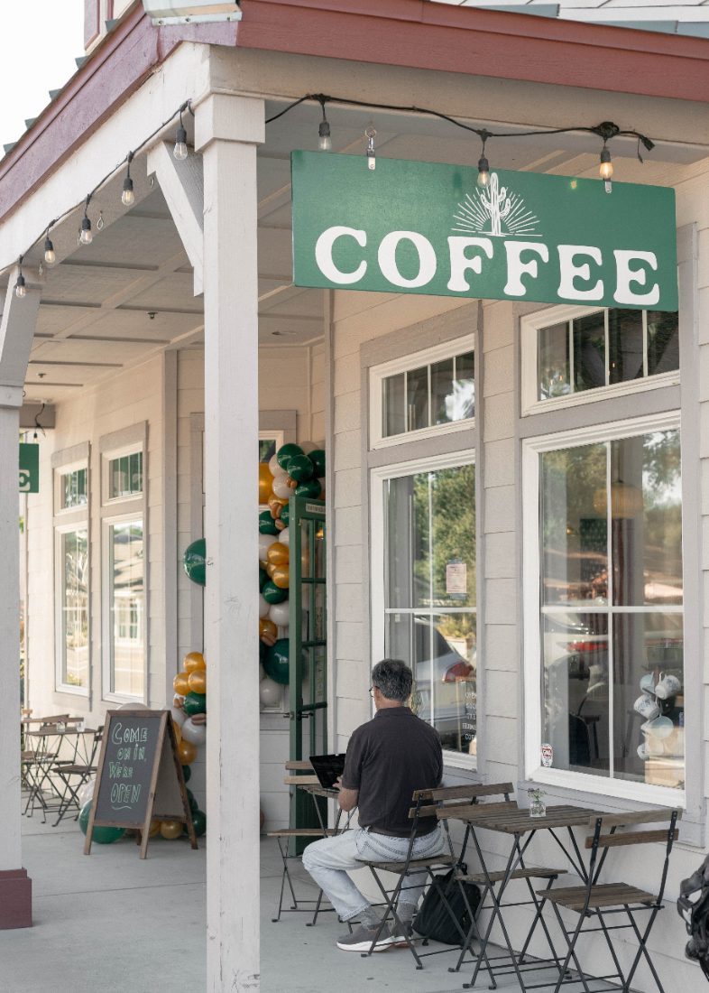 The Templeton storefront under the green COFFEE sign